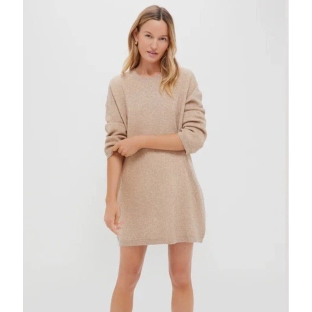 Pomander Place Tuckernuck Vivianne Crewneck Sweater Dress Sandalwood Heather XS